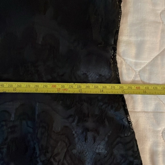 Elegant Lace Midi Dress Sweetheart Neckline Long Sleeve Sheer Satin Navy Blue M - Picture 13 of 16